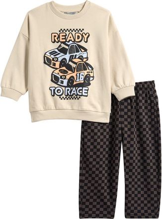 Next Kids Racecar Graphic Sweatshirt & Pants Set in Multi at Nordstrom, Size 12-18M