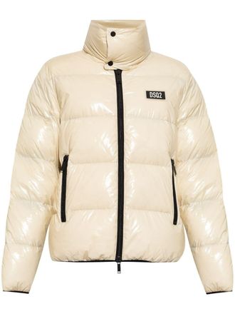 Dsquared2 puffer jacket - men - Polyamide/Polyurethane/Polyamide/Cotton/Duck Down/Duck Feathers - 46 - Neutrals