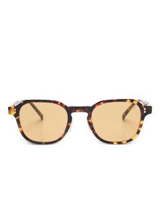 Dunhill Occhiali da sole geometrici - Marrone