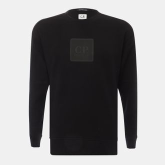 C.P. Company Mens C.P. Company Diagonal Raised Fleece Sweatshirt in Black