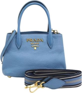 Prada Pre-owned Handbags, female, Blue, Size: ONE SIZE Pre-owned Vintage Handbag