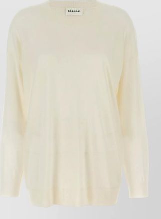 P.A.R.O.S.H. cashmere silk wool crew-neck long-sleeve sweater