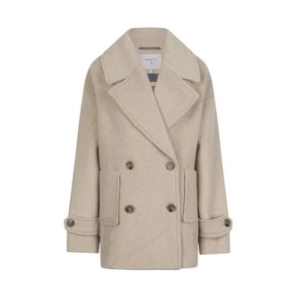 Dante6 Dames, Mantels, Beige, Maat: 2XL Wol