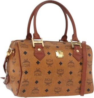 MCM Pre-owned Canvas Handbag - Dames - Vintage Handtas - Bruin - ONE Size - Leer - Vintage