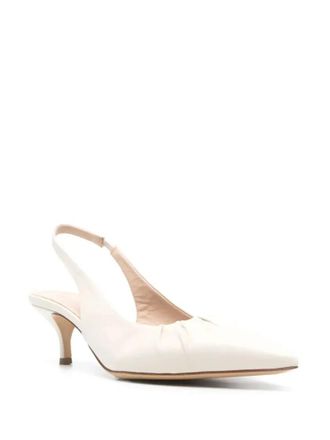 Fabiana Filippi Hohe Schuhe - Pointed Toe Slingback Shoes - Gr. 37,5 (EU) - in Beige - f&uuml;r Damen