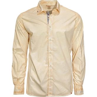 Bob Oranje Getinte Mal Shirt - Heren - Casual Overhemden - Oranje - XL - Overhemden