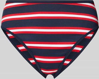 Tommy Hilfiger Bikini-Hose aus geripptem Material in Dunkelblau, Gr&ouml;&szlig;e XL