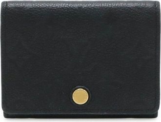 Louis Vuitton Black Monogram Empreinte Card Case (Authentic Pre-Loved)