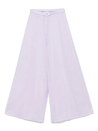 Forte_Forte wide-leg trousers - women - Cupro/Cotton/Silk - 00 - Purple