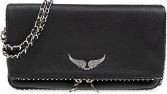 Zadig&Voltaire Rock Studs Clutch - Dames - Schoudertassen - Zwart - ONE Size - Katoen - Tassen