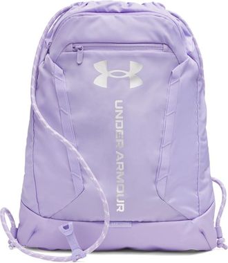 Under Armour Unisexs Hustle Sackpack Backpack, (538) Purple/Metallic Silver, One Size