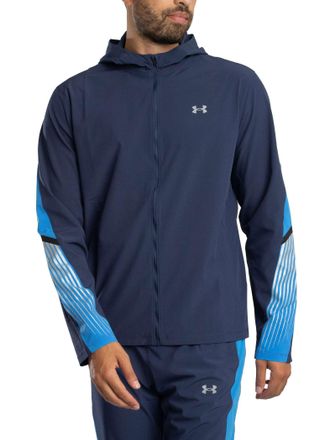 Under Armour Mens Velociti Storm Hooded Jacket, Blue, L