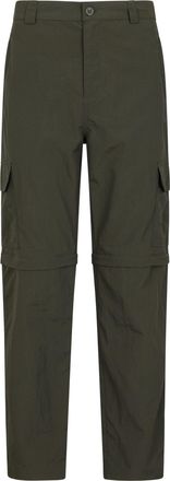 Mountain Warehouse Explore Mens Zip-Off Trousers - Short Length, UV Protect Max, Zip Off Pants - for Spring Summer, Walking, Hiking, Outdoors & Trekking Khaki (Short Len