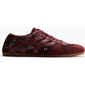 H&M Crochet-look Trainers in Burgundy at Nordstrom, Size 10