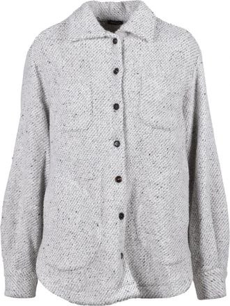 Kiton Overhemd - Dames - Vesten - Grijs - S - Wol - Truien & Vesten