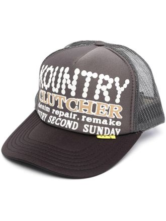 KAPITAL Cappello da baseball con stampa - Grigio