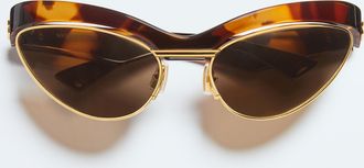 Bottega Veneta Duo Angle Cat Eye Sunglasses - Bottega Veneta