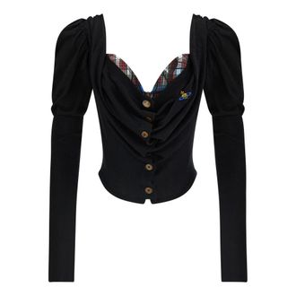 Vivienne Westwood Cardigans, female, Black, Size: XS Bea Corset Cardigan