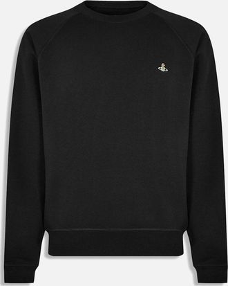 Vivienne Westwood Mens Mens Jet Black Vivienne Westwood Raglan Sweatshirt - Size: 44