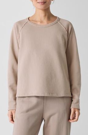Eileen Fisher Boxy Organic Cotton Knit Top in Wheat at Nordstrom Rack, Size X-Small