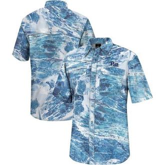 Colosseum Mens Colosseum Blue Pitt Panthers Realtree Aspect Charter Full-Button Fishing Shirt at Nordstrom, Size Medium