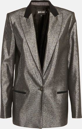 Just Cavalli Metallic Cotton Blend Blazer