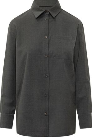 Max Mara Smmopera Casacca - Dames - Overhemden - Grijs - M - Overhemden