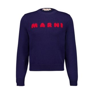 Marni Heren, Truien, Blauw, Maat: M Katoen