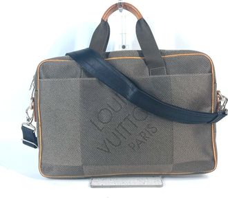 Louis Vuitton Earth Khaki Damier Geant Canvas Handbag Shoulder Bag Tote Bag (Pre-Owned)