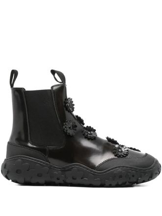 Cecilie Bahnsen Binley flower-embellished chelsea boots - Brown