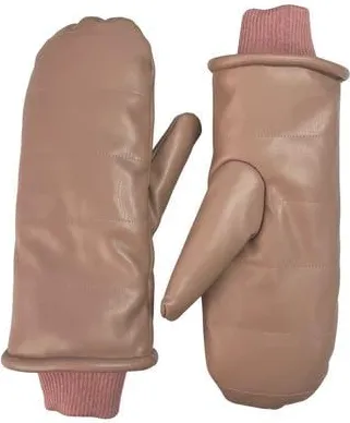 MARCUS ADLER Faux Leather Mittens in Blush at Nordstrom Rack