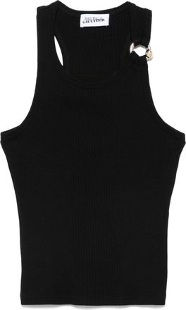 Jean Paul Gaultier Ribbed Knit Sleeveless Top
