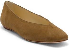Reformation Prudence Ballet Flat in Bog Suede at Nordstrom Rack, Size 9.5