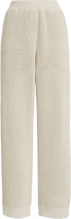 Brunello Cucinelli Brunello Cucinelli, Wide Trousers, female, Beige, Size: M Wide Trousers