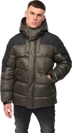 Crosshatch Mens Camptor Panelled Jacket (Olive) - Size X-Large