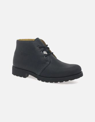Panama Jack Mens Classic (Bota) Mens Waterproof Leather Lace Up Chukka Ankle Boot - Black - Size: 13
