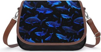 Generic Shark Whale Blue Fashion Womens Crossbody Bags Novelty Handbag Shoulder Bag Purse