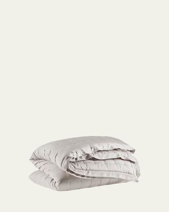 Pine Cone Hill Puff Tencel King Quilt, Gray
