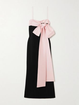Bernadette Bart Maxikleid Aus Cr&ecirc;pe Mit Schleife - Schwarz