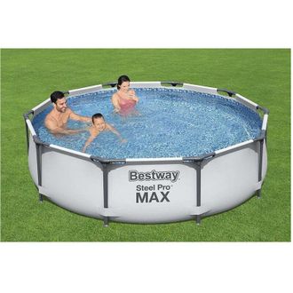 Trade Shop Trade Shop - Piscina Fuori Terra Rotonda Steel Pro Max Set 305 X 76 Cm Pompa 1.249 L/h 56408