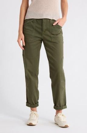 Democracy Tapered Side Panel Straight Leg Jeans in Celadon at Nordstrom Rack, Size 12
