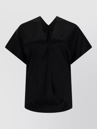 Nina Ricci silk top v neckline draped back