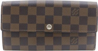 Louis Vuitton Damier Brown Damier Canvas Long Wallet (Bi-Fold) (Pre-Owned)
