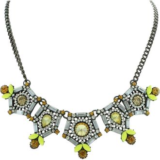 Olivia Welles Zanina Bib Necklace in Gunmetal /Multi at Nordstrom Rack