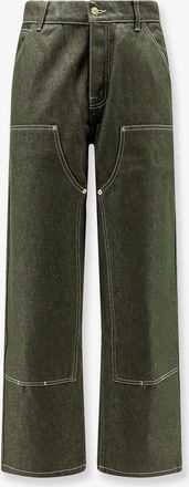 Walk In Paris Pantaloni Double Knee in denim green - WALK IN PARIS - gender_Man