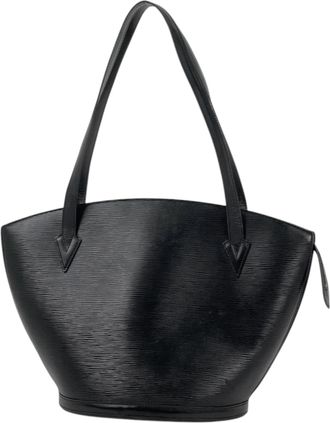 Louis Vuitton Black Noir Epi Leather Shoulder Bag Tote Bag (Pre-Owned)