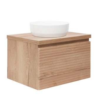 Puma Naturel Mueble De Ba&ntilde;o Bajo Lavabo Naturel Savona 78x43x44,8 Cm, Roble Halifax Mate (savona80dhd)