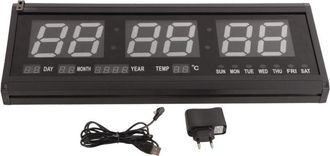 OEM Gran Reloj De Pared Digital Led Moderno Con Indicador De Fecha Para Oficina, Formato De 24 O 12 Horas