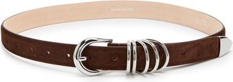 D&eacute;hanche Hollyhock Suede Belt - Brown - 70 (UK 6 / XS)