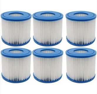 OEM Juego De 6 Filtros Para Piscinas Y Spas - Accesorios Para Piscinas - Papel De Filtro Intex Tipo H